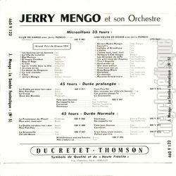 [Pochette de Musique du film La samba fantastique - N5 (Jerry MENGO) - verso]