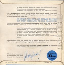 [Pochette de Pleine forme…pour elle (Votre entrainement physique par Robert Metifeux) (DOCUMENT) - verso]