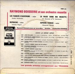 [Pochette de Les fiancs d’Auvergne (Raymond BOISSERIE) - verso]