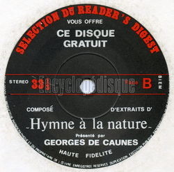 [Pochette de Hymne  la nature (Georges DE CAUNES) - verso]