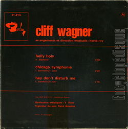 [Pochette de Chicago symphonie (Cliff WAGNER) - verso]