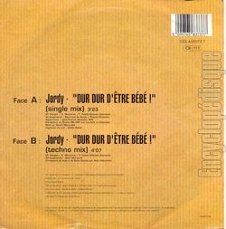 [Pochette de Dur dur d’tre bb ! (JORDY) - verso]