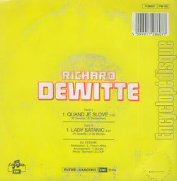 [Pochette de Quand je slove (Richard DEWITTE) - verso]