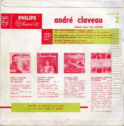 [Pochette de Andr Claveau chante pour les enfants (Andr CLAVEAU) - verso]