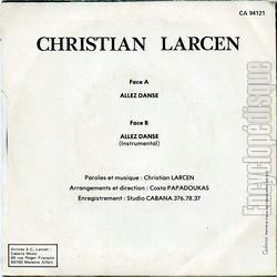 [Pochette de Allez danse (Christian LARCEN) - verso]