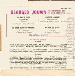 [Pochette de La petite puce (Georges JOUVIN) - verso]