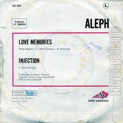 [Pochette de Love memories (ALEPH) - verso]