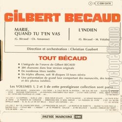 [Pochette de Marie quand tu t’en vas (Gilbert BCAUD) - verso]