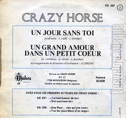 [Pochette de Un jour sans toi (CRAZY HORSE) - verso]