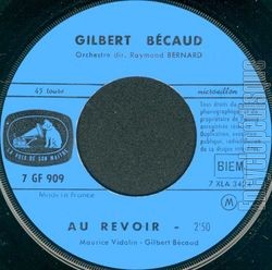 [Pochette de Au revoir (Gilbert BCAUD)]