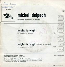 [Pochette de Wight is wight (Michel DELPECH) - verso]