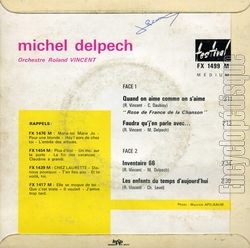 [Pochette de Quand on aime comme on s’aime (Michel DELPECH) - verso]