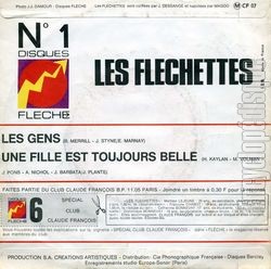 [Pochette de Les gens (Les FLCHETTES) - verso]