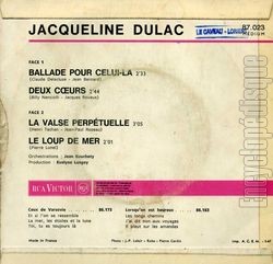 [Pochette de Ballade pour celui-l (Jacqueline DULAC) - verso]