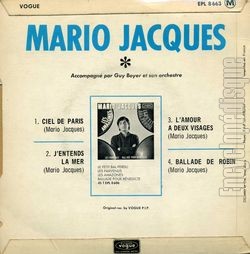 [Pochette de Ciel de Paris (Mario JACQUES) - verso]