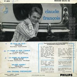 [Pochette de De ville en ville (Claude FRANOIS) - verso]