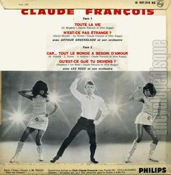 [Pochette de Toute la vie (Claude FRANOIS) - verso]