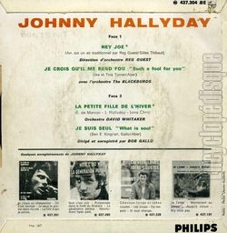 [Pochette de Hey Joe (Johnny HALLYDAY) - verso]