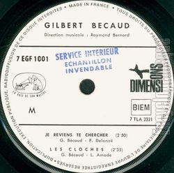 [Pochette de La rivire (Gilbert BCAUD) - verso]