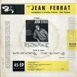 [Pochette de La montagne (Jean FERRAT) - verso]