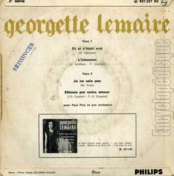 [Pochette de Et si c’tait vrai (Georgette LEMAIRE) - verso]