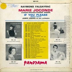 [Pochette de Marie-Joconde (Raymond FALGAYRAC) - verso]