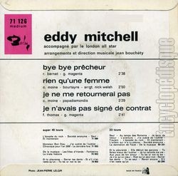 [Pochette de Bye bye prcheur (Eddy MITCHELL) - verso]