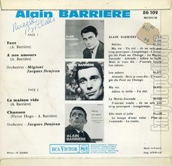 [Pochette de Tant (Alain BARRIRE) - verso]