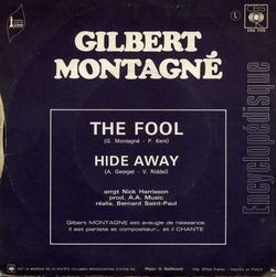 [Pochette de The fool (Gilbert MONTAGN) - verso]