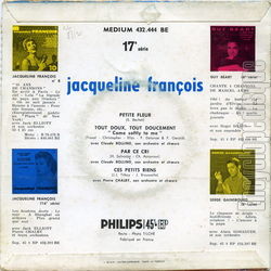 [Pochette de Petite fleur - 17me srie (Jacqueline FRANOIS) - verso]