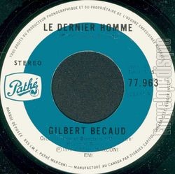 [Pochette de Le dernier homme (Gilbert BCAUD)]