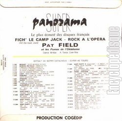 [Pochette de Fich’ le camp Jack (Pat FIELD Et Les PUMAS DE L’OKLAHOMA) - verso]