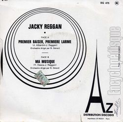 [Pochette de Premier baiser, premire larme (Jacky REGGAN) - verso]