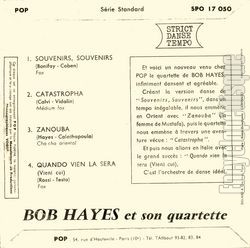 [Pochette de Bob HAYES -  Souvenirs, souvenirs  (Les FRANCOPHILES) - verso]