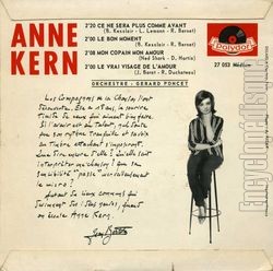 [Pochette de Ce ne sera plus comme avant (Anne KERN) - verso]