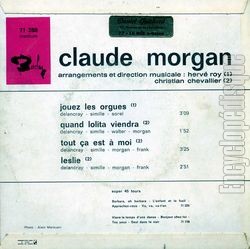 [Pochette de Jouez les orgues (Claude MORGAN) - verso]