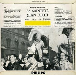 [Pochette de SA SAINTET Jean XXIII vous parle en franais (DOCUMENT) - verso]