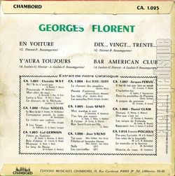 [Pochette de En voiture (Georges FLORENT) - verso]