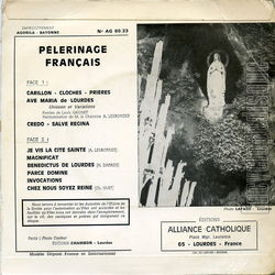 [Pochette de Lourdes, plerinage franais (RELIGION) - verso]