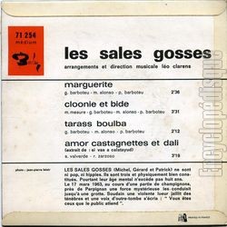 [Pochette de Amor, castagnettes et Dali (Les SALES GOSSES) - verso]