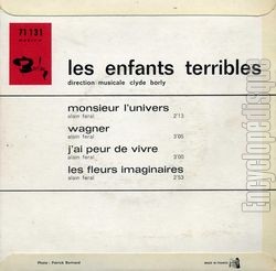 [Pochette de Monsieur l’univers (Les ENFANTS TERRIBLES) - verso]