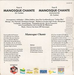 [Pochette de Manosque chante (Gilles CARTIER) - verso]