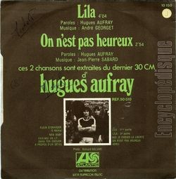 [Pochette de Lila (Hugues AUFRAY) - verso]