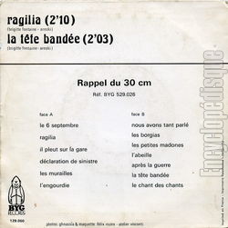 [Pochette de Ragilia (ARESKI et Brigitte FONTAINE) - verso]