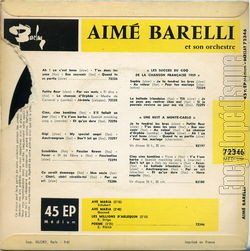 [Pochette de Ave Maria (Aim BARELLI) - verso]