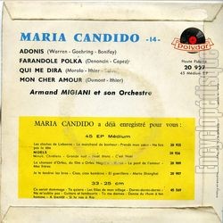 [Pochette de Adonis (Maria CANDIDO) - verso]