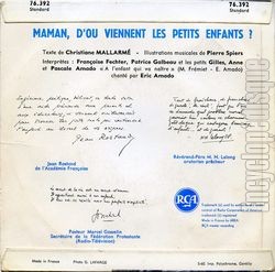 [Pochette de Maman, d’o viennent les petits enfants ? (DOCUMENT) - verso]