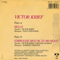 [Pochette de Belle (Victor KRIEF) - verso]