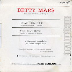 [Pochette de Com comdie (Betty MARS) - verso]