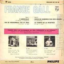 [Pochette de L’Amrique (France GALL) - verso]